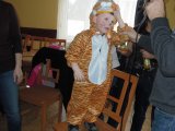 Představení masek na dětském maškarním karnevalu - tygřík